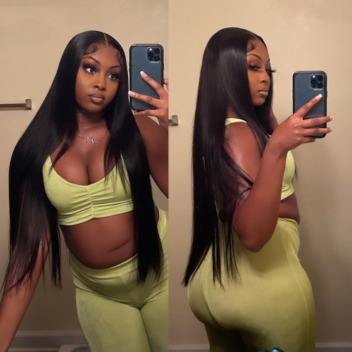 Virgin Human Hair 13x4 Straight Lace Front Wigs 180% Density | Human Hair Wig | Lace Front